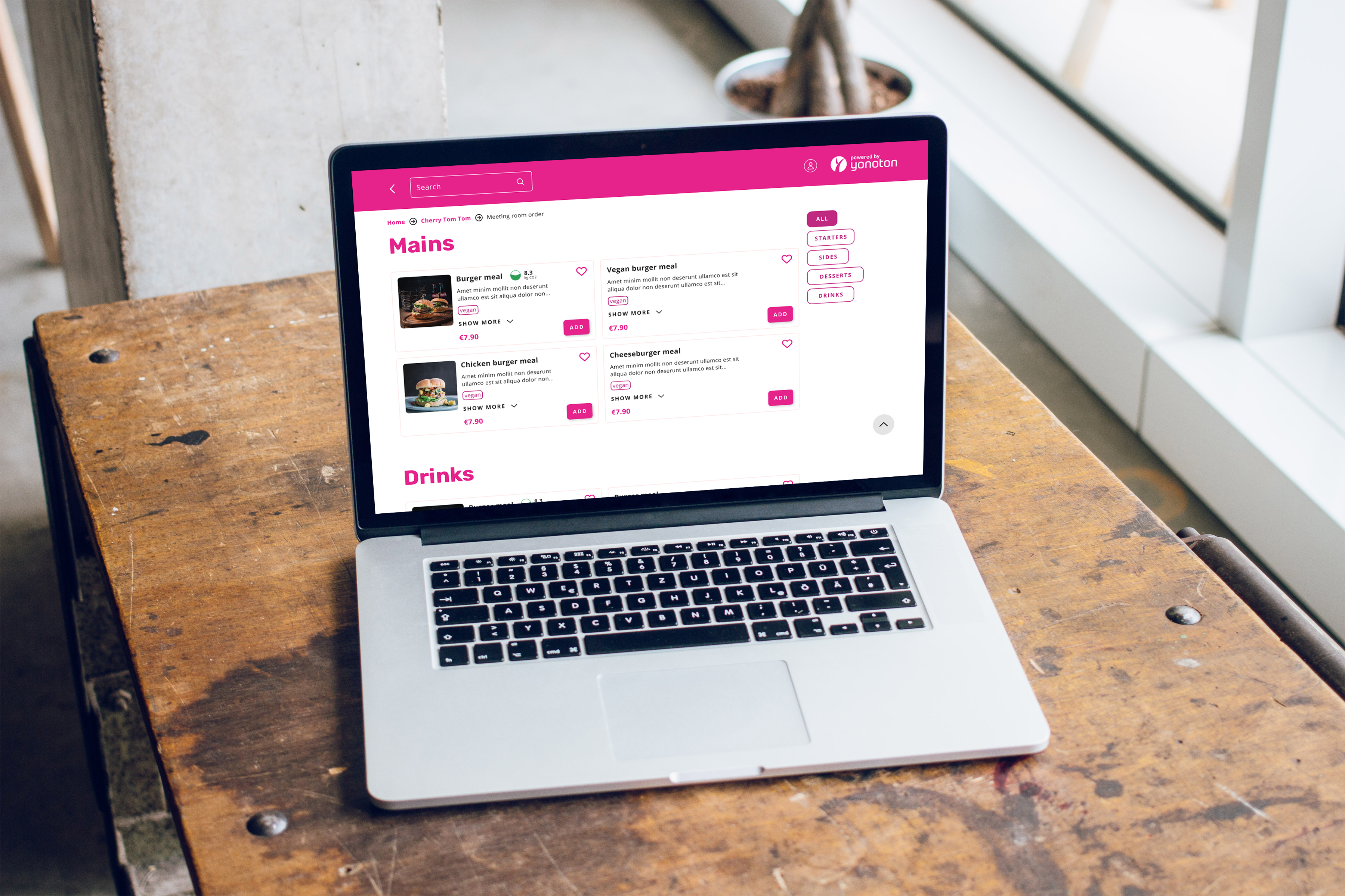 Meeting room ordering