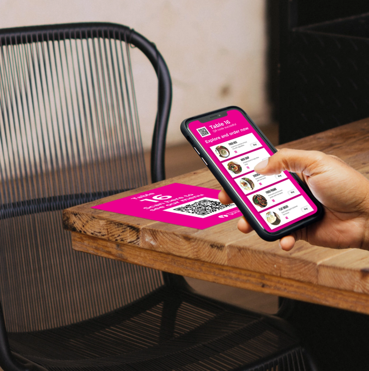 QR code menus / table ordering