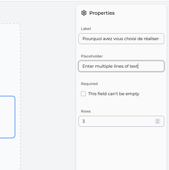 Propriétés d'un élément