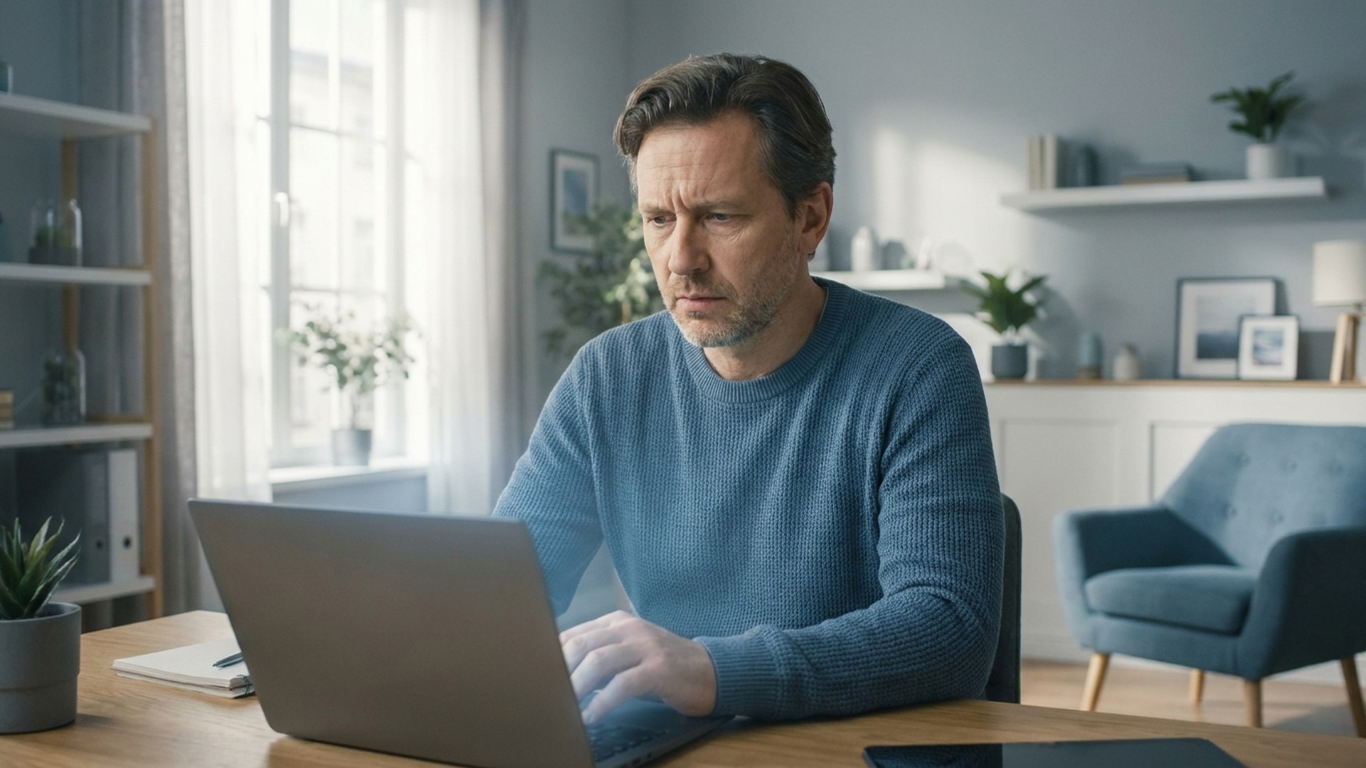 Founder at a laptop troubleshooting a Lovable web app before hiring a developer