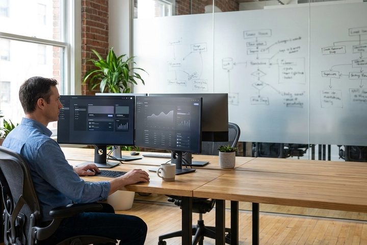 Engineering lead reviewing architecture and planning a scoped tech debt cleanup