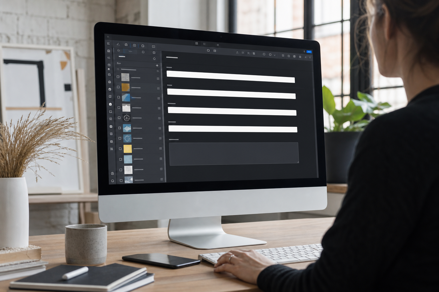 Webflow Designer SEO panel beside a published page source showing title and canonical tags