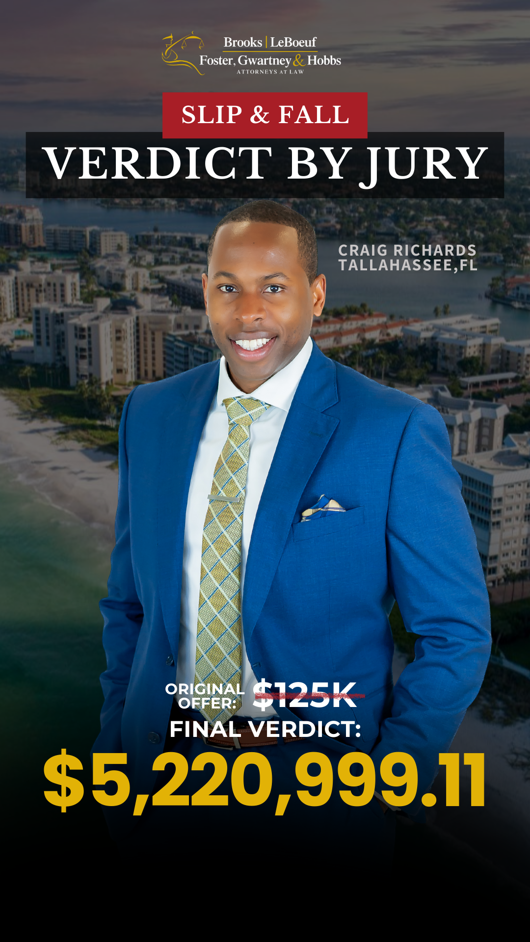 Image Craig Richards secures a $5,220,999.11 jury verdict