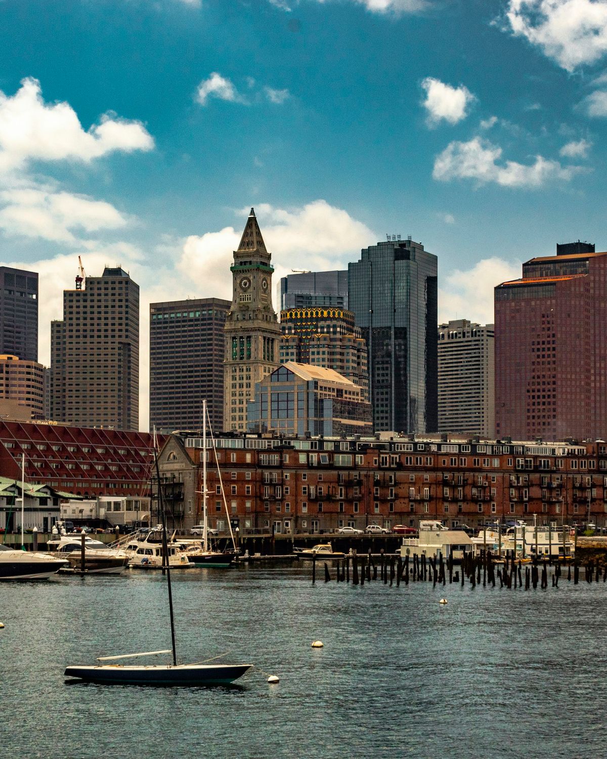 Boston Harbor waterfront with boats