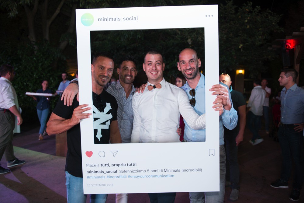 Foto serate instagrammabile per l'evento di Minimals