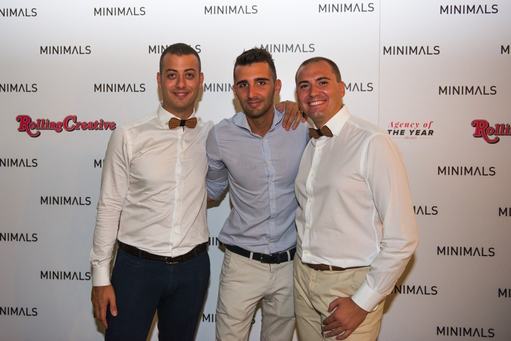 Foto con invitati all'evento dei 5 anni di Minimals