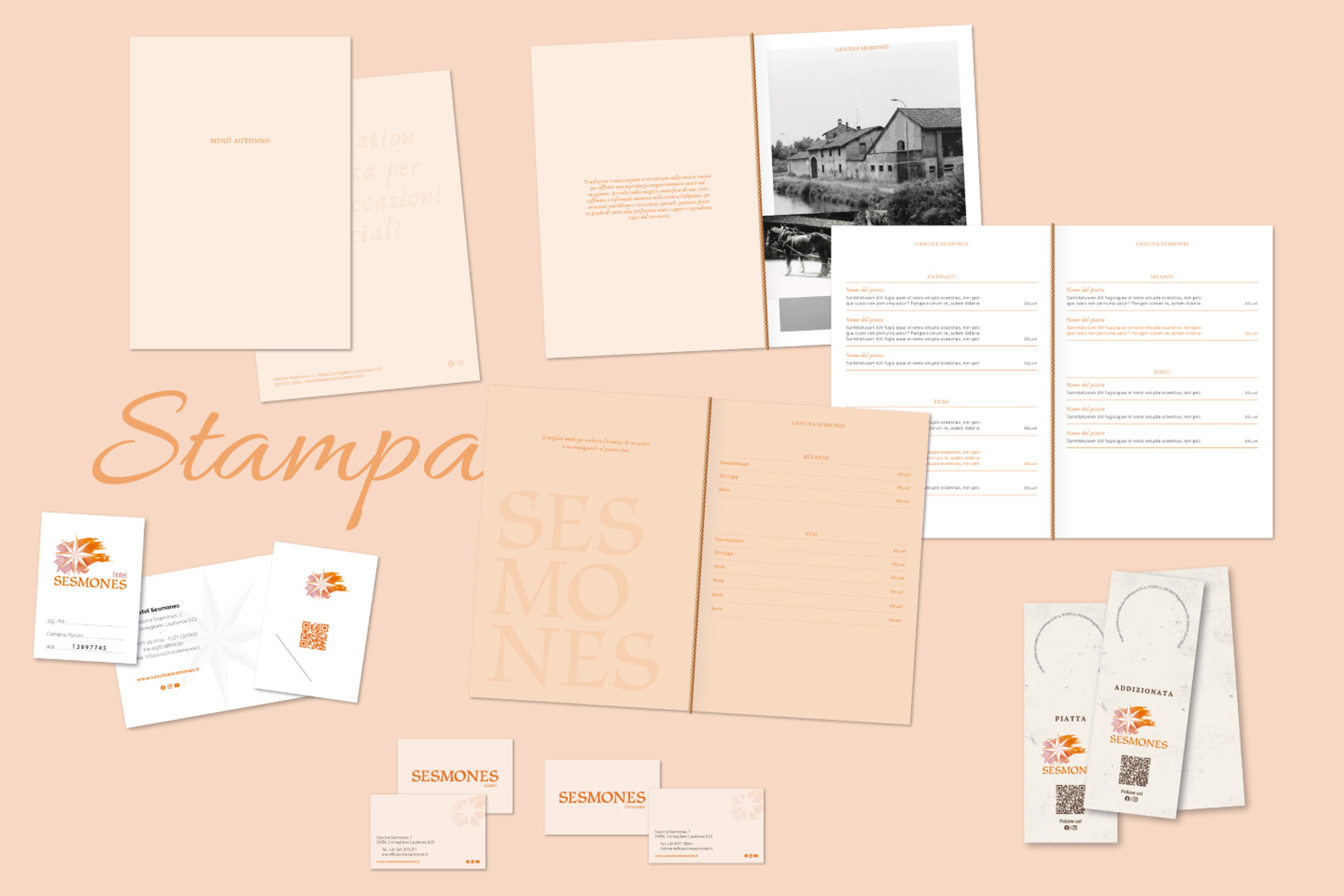stampa e materiali cascina sesmones
