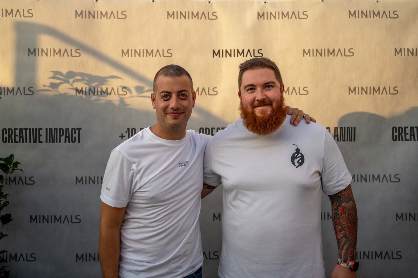 Emanuele Carelli e gli ospiti dell'evento dei 10 anni di Minimals