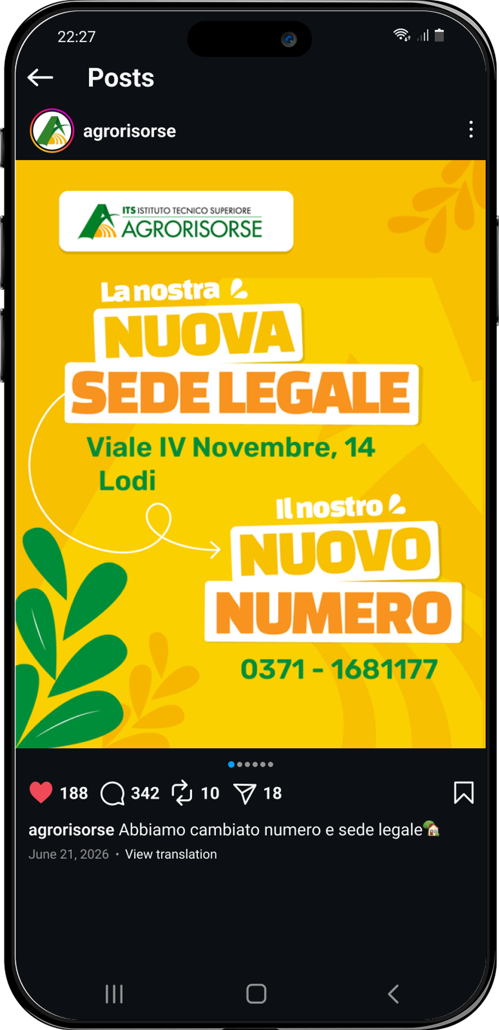 post social Agrorisorse grafico