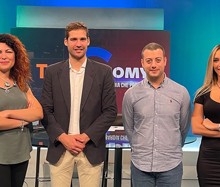 Stefano partecipa all'intervista di Telelombardia