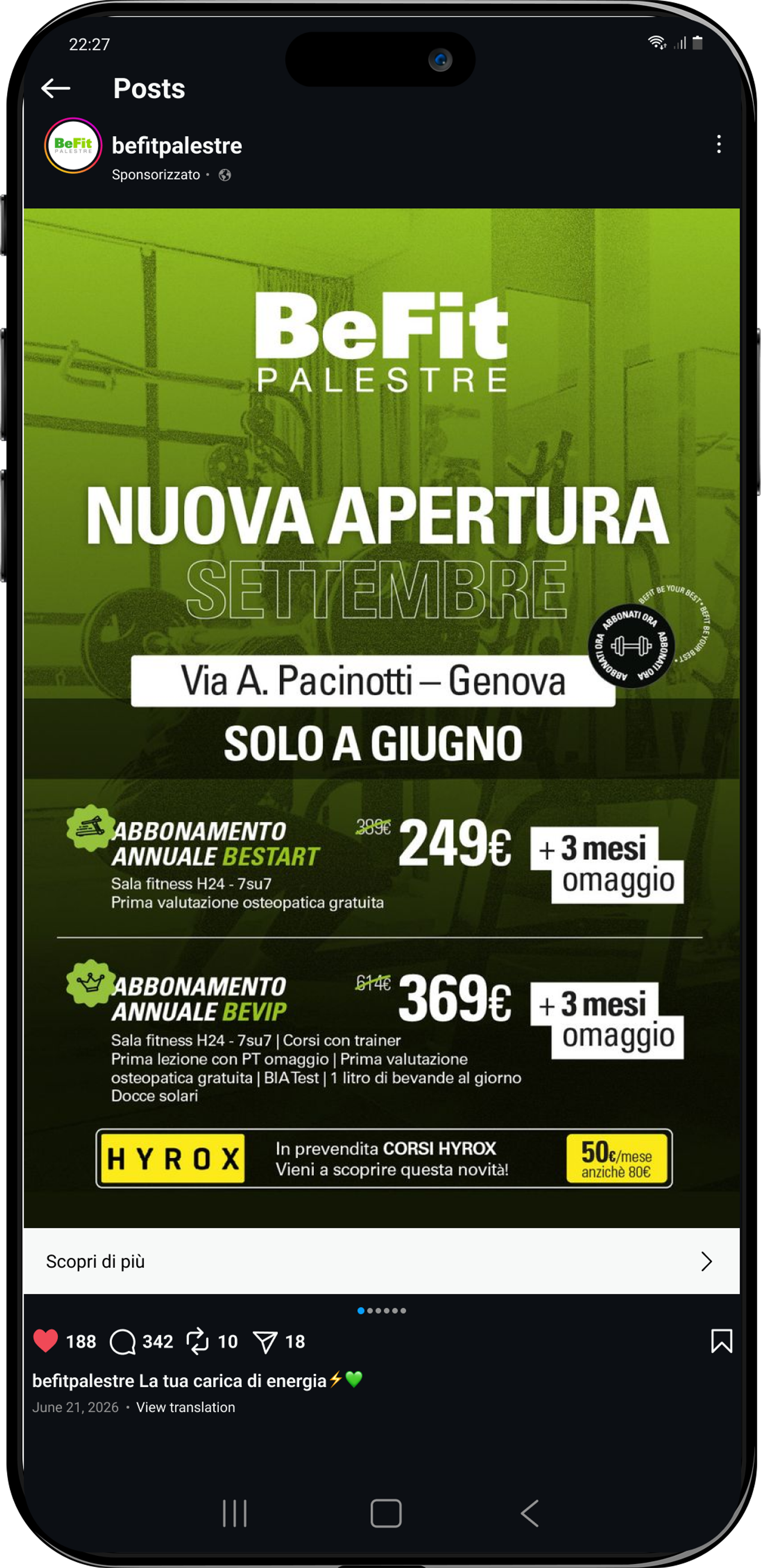 adv meta post befit
