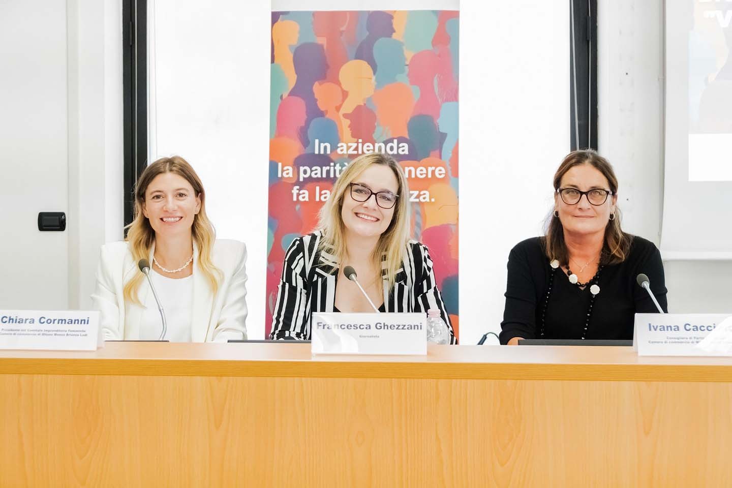 Chiara Cormanni, Francesca Ghezzani e Ivana Cacciatori voci della parità di genere