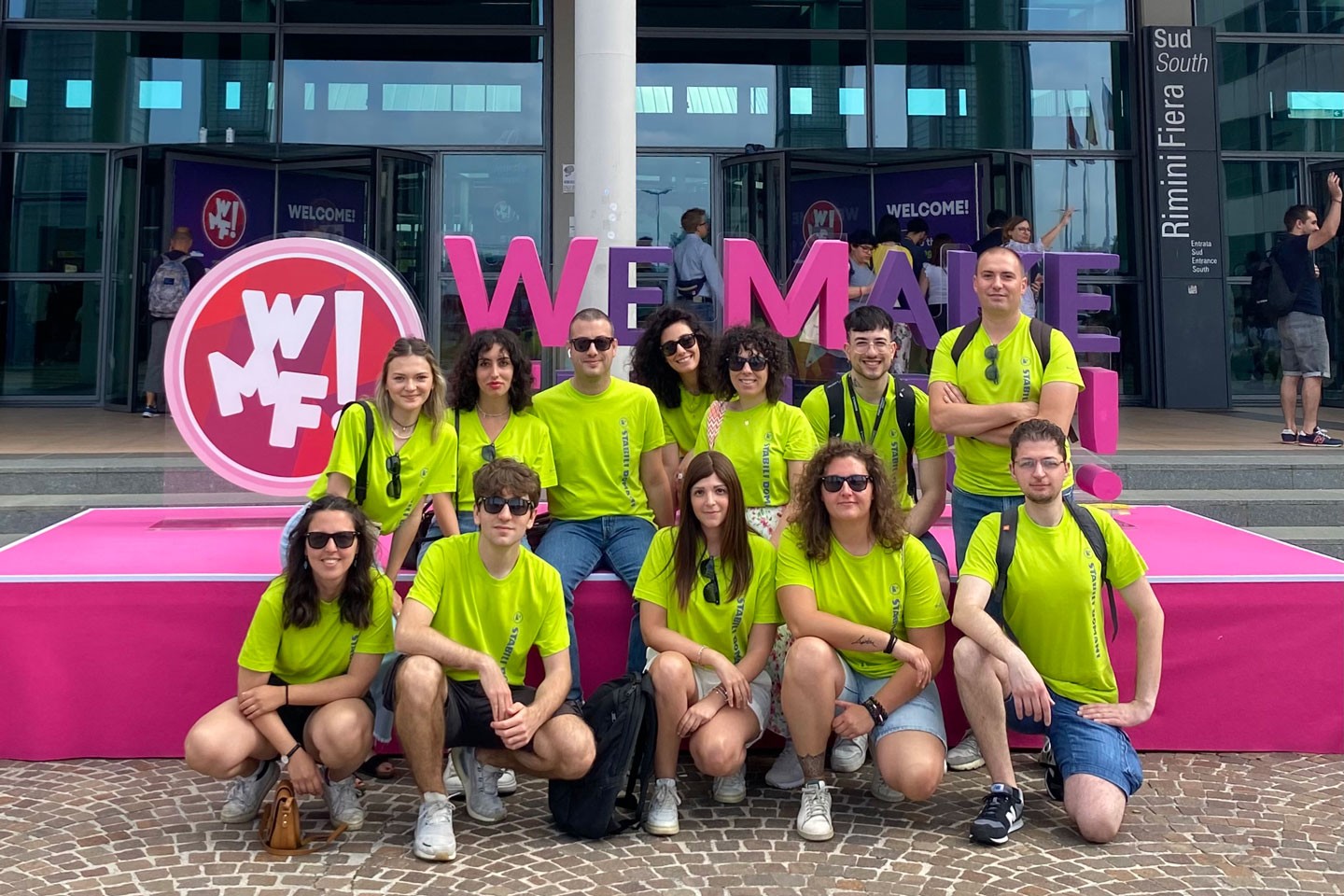 team di minimals all'evento we make future 2023