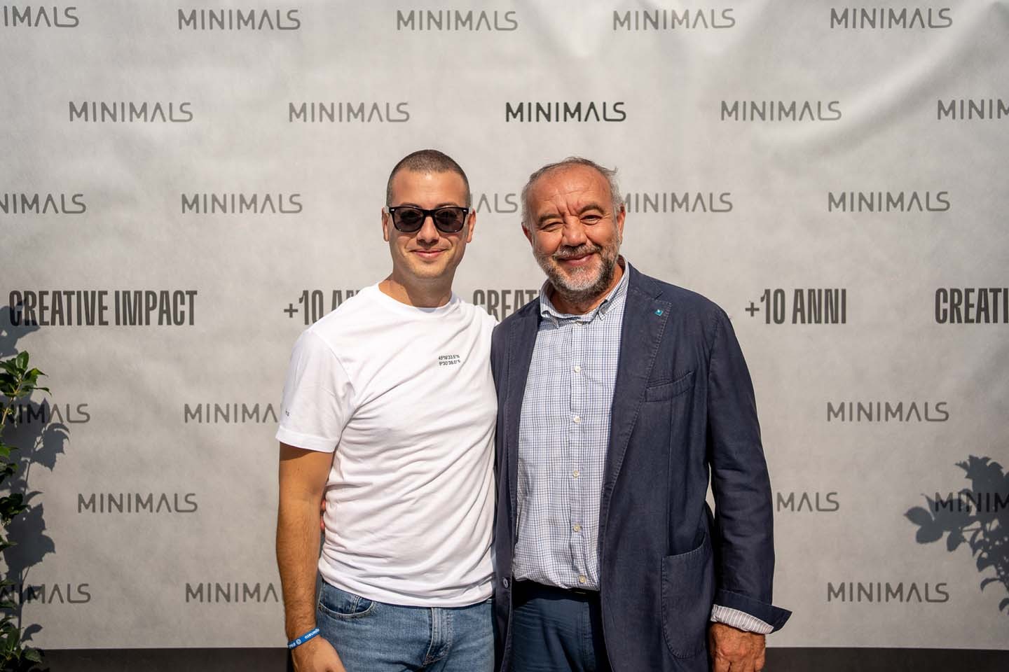 Emanuele Carelli con ospite dell'evento di Minimals