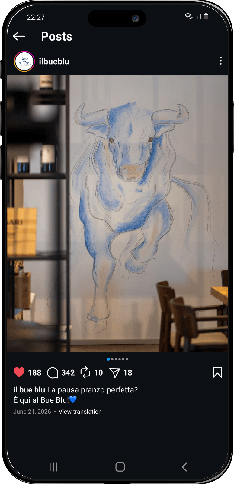 toro il bue blu