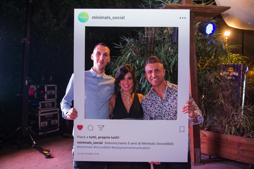 Foto instagrammabile durante l'evento di Minimals