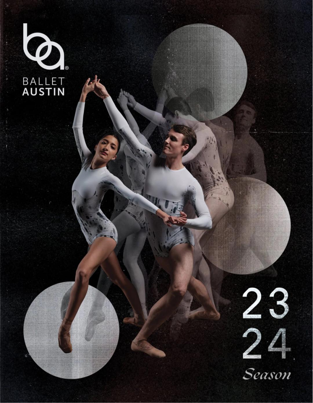 Book cover design for Ballet Austin's 2023/2024 Season