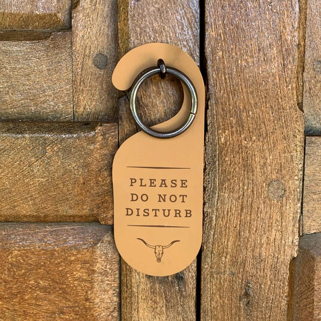 design for 'Do Not Disturb' doorhanger for Gage Hotel