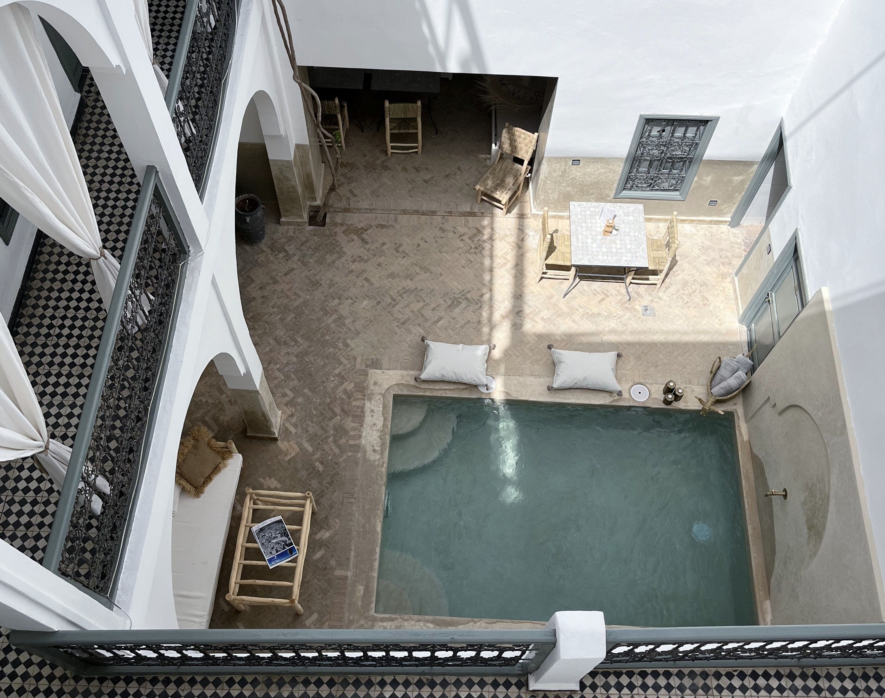 Riad med uteplass og basseng i Marrakech