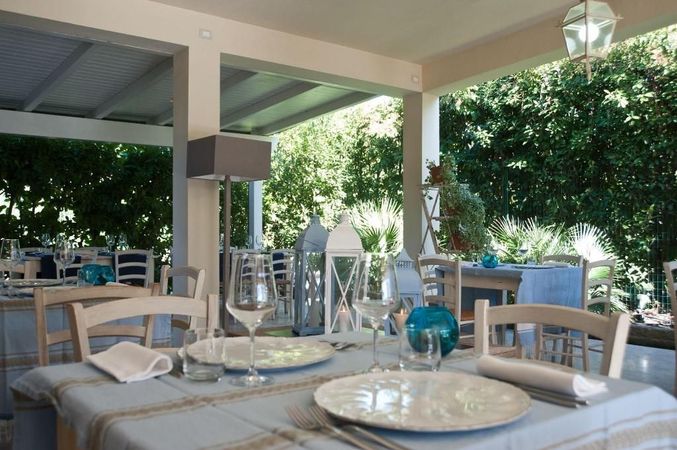 Stemning fra restauranten på Residence Stella del Mare