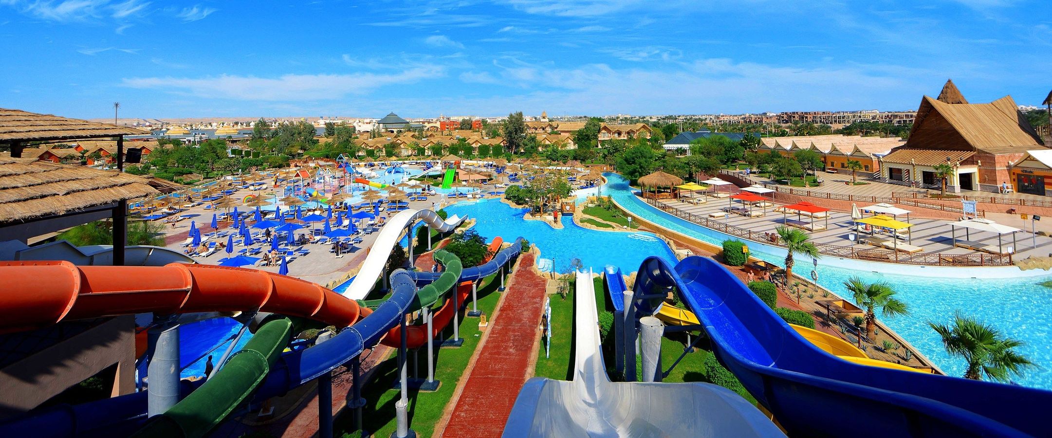 Jungle Aqua Park er både et hotel og et vandland uden for Hurghada i Egypten.
