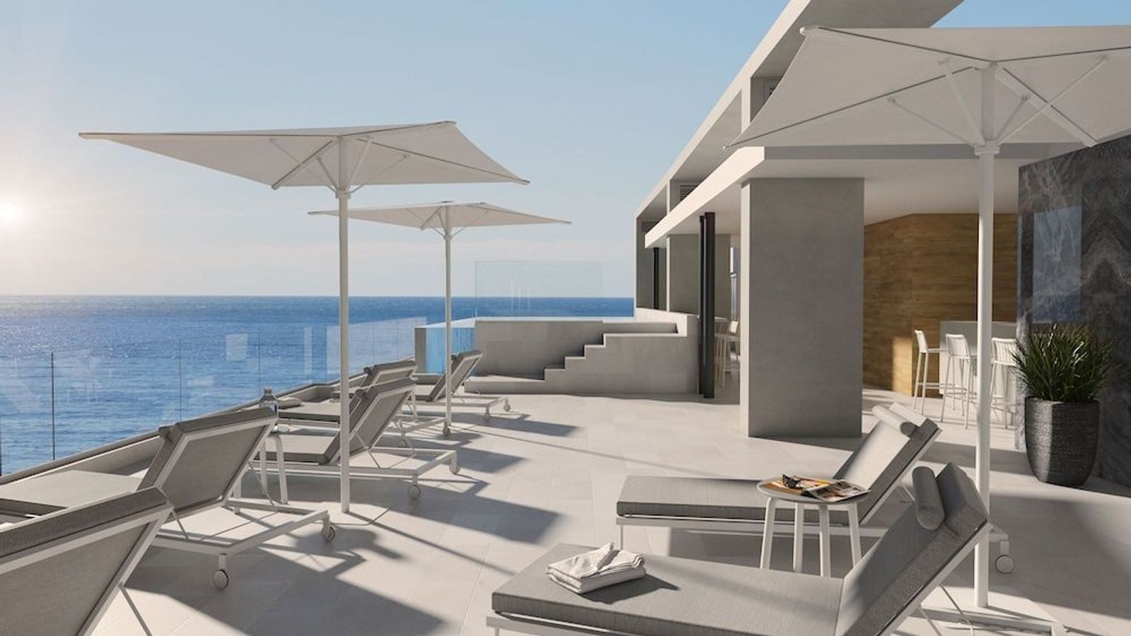 Nyt utsikten fra terrassen på Senator Cala Millor på Mallorca