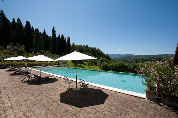 Hotell med pool och utsikt i Toscana
