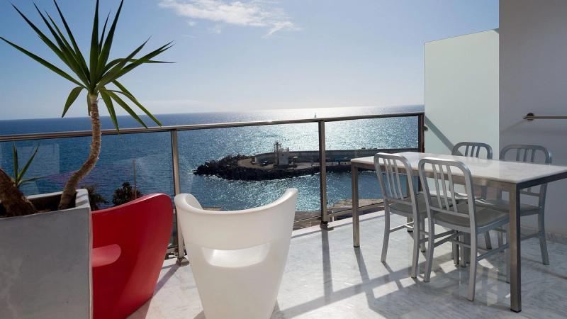 Balkon på Marina Suites Hotel på Gran Canaria