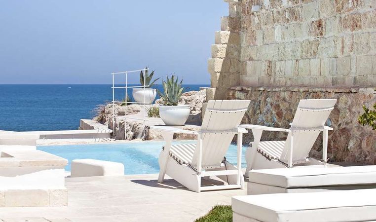 Vackert hotell i Apulien, Italien