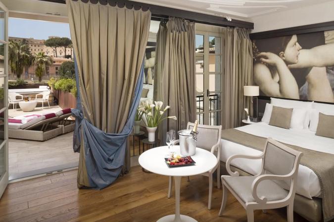 Værelse med terrasse på Gran Melia Roma
