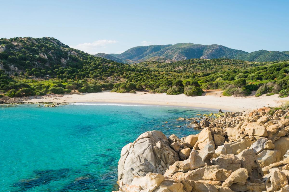 Nydelig sandstrand på Sardinia