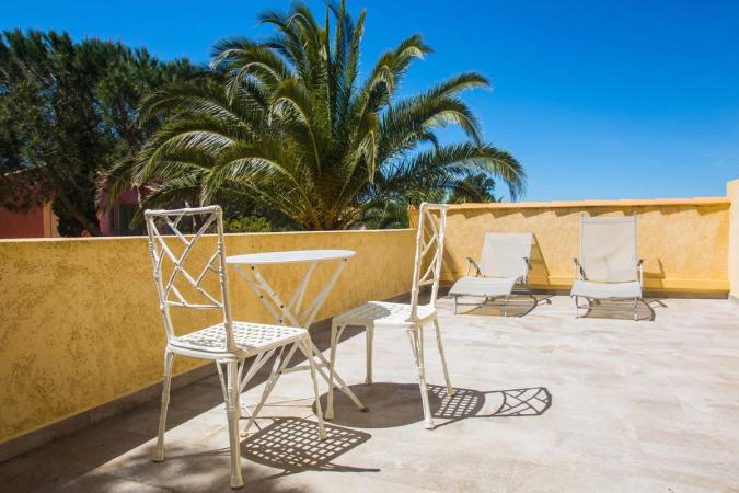Terrassen på Hotel Cesario, Calvi