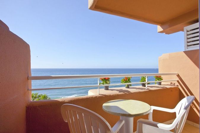 Havsutsikt från balkongen på Aparthotel Princesa Playa