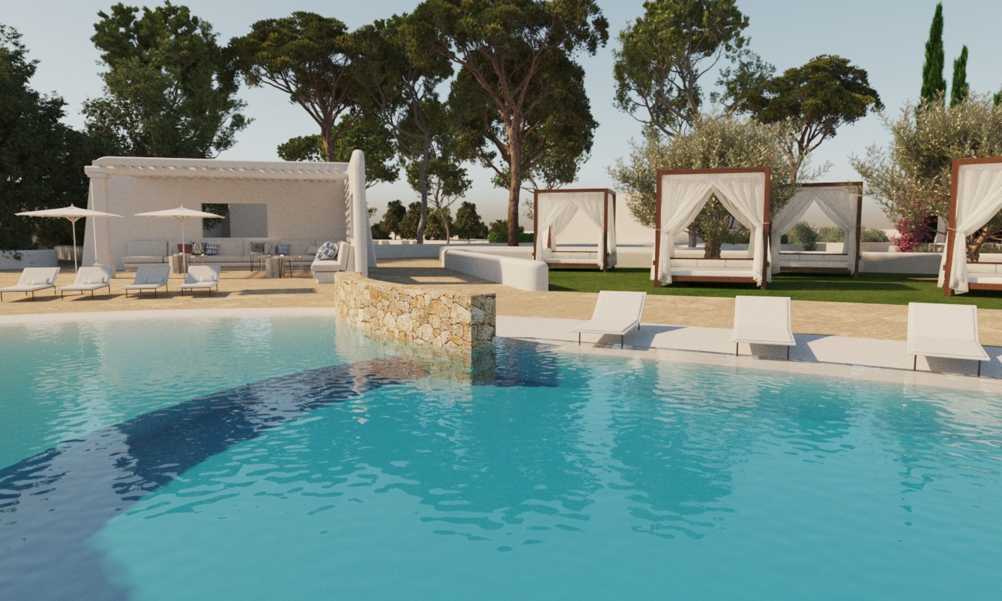 Eques Petit Resort tilbyder en oase midt i Cala d'Or med en stor pool og en skyggefuld have.