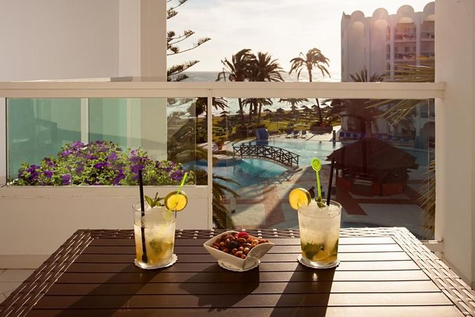 Balkon med havudsigt ved Nerja
