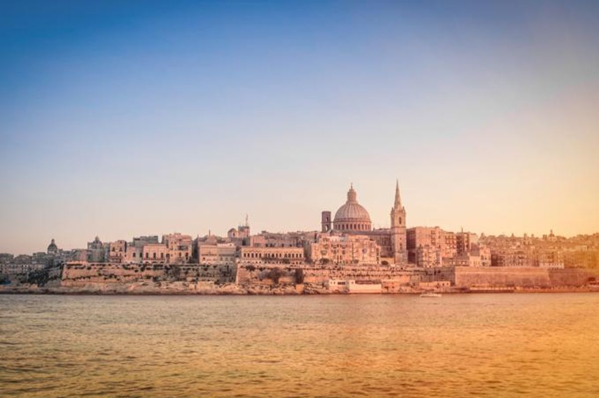 Valletta solnedgang