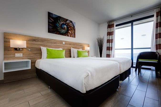Dobbeltværelse med balkong og havutsikt på Seashells Resort at Suncrest