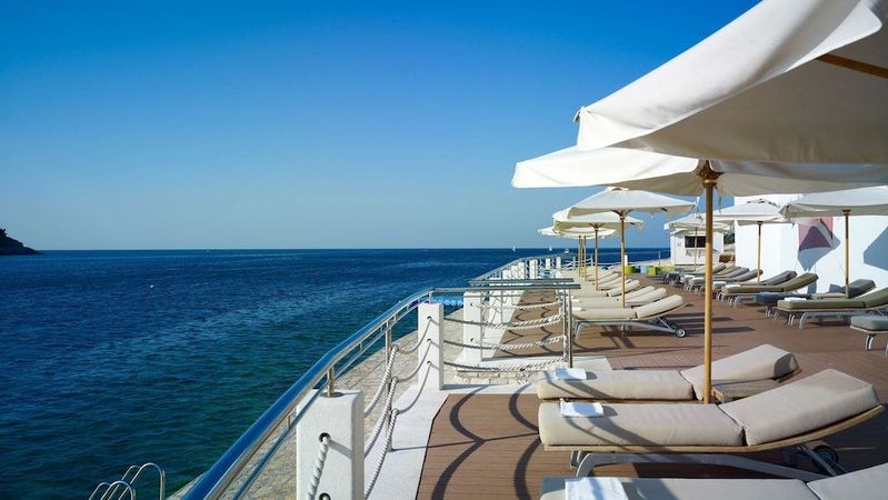Havudsigt fra terrassen på hotel i Kroatien