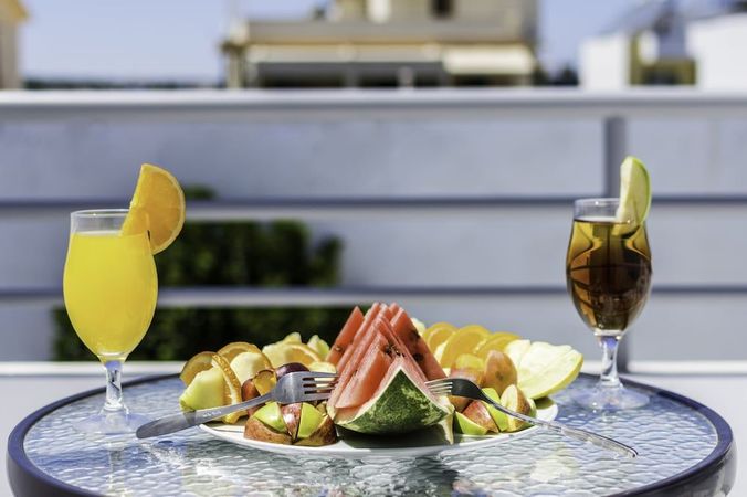 Morgenmad på Sergios Hotel i Hersonissos på Kreta