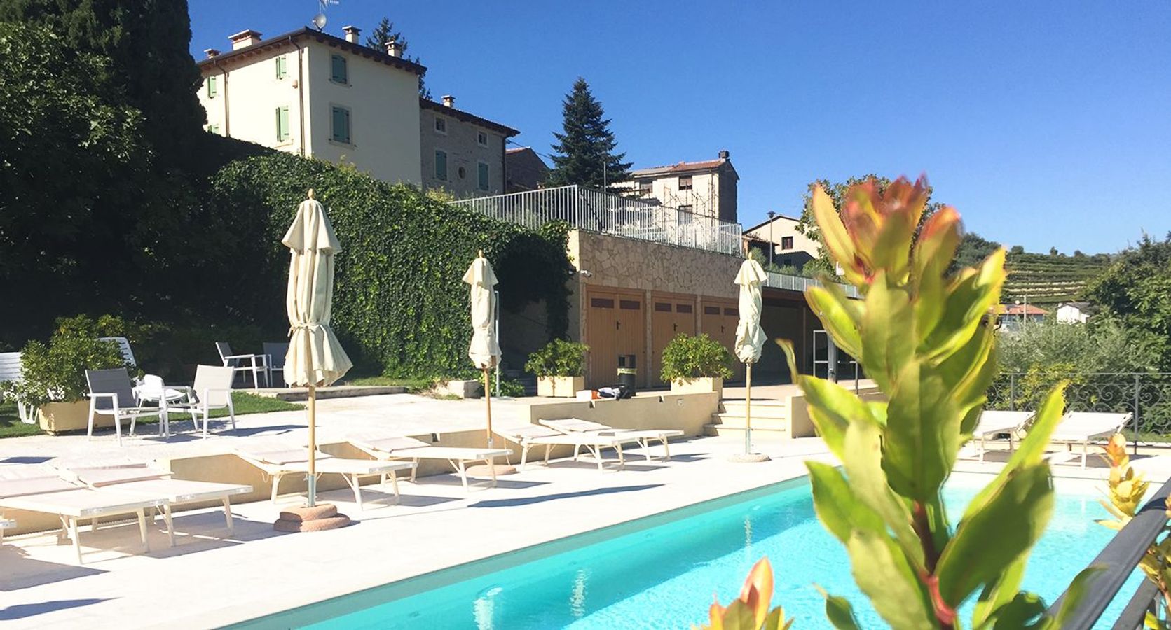 Den dejlige pool på Hotel Villa Moron i Venedig