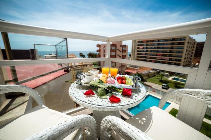 Eksempel på dobbeltrom med terrasse