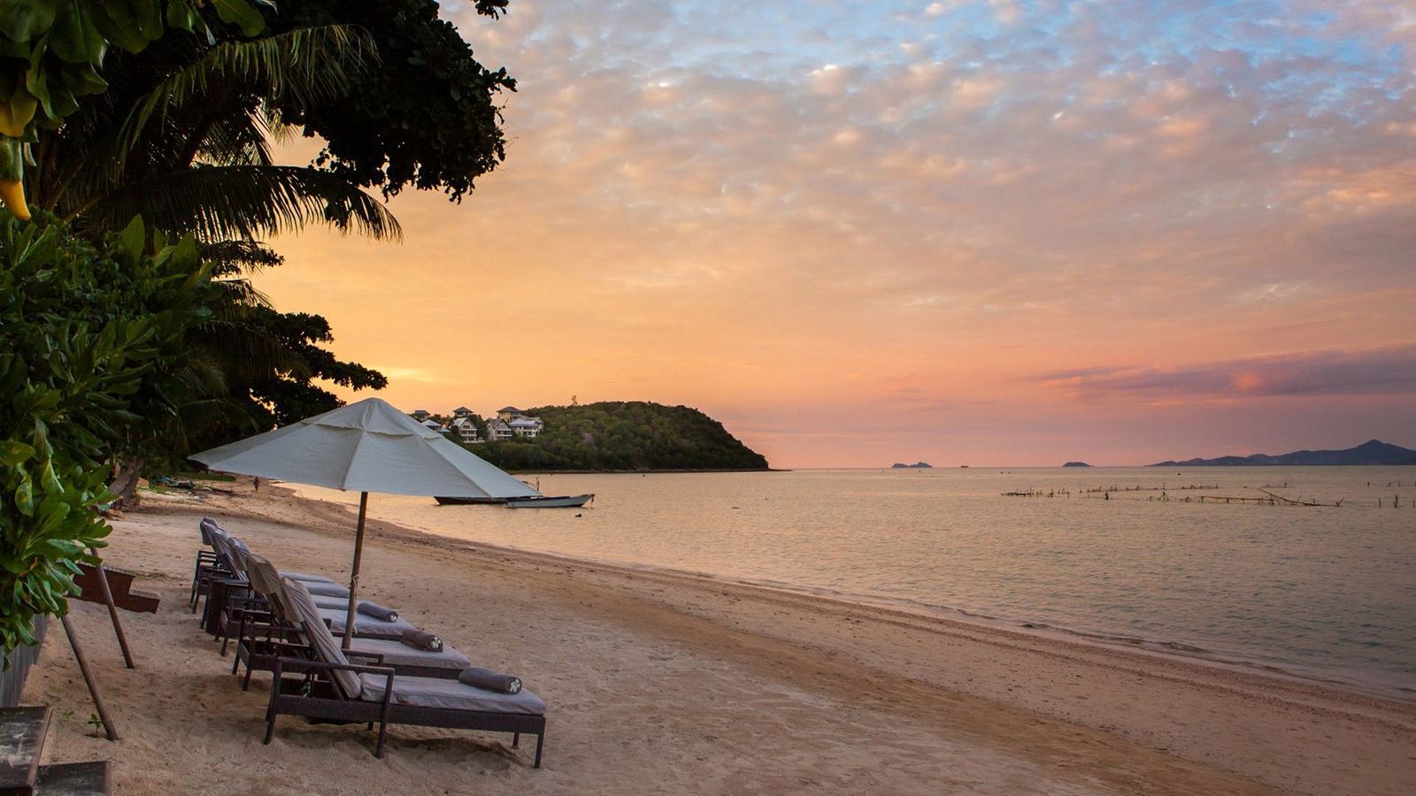 Solnedgang på Koh Samui i Thailand