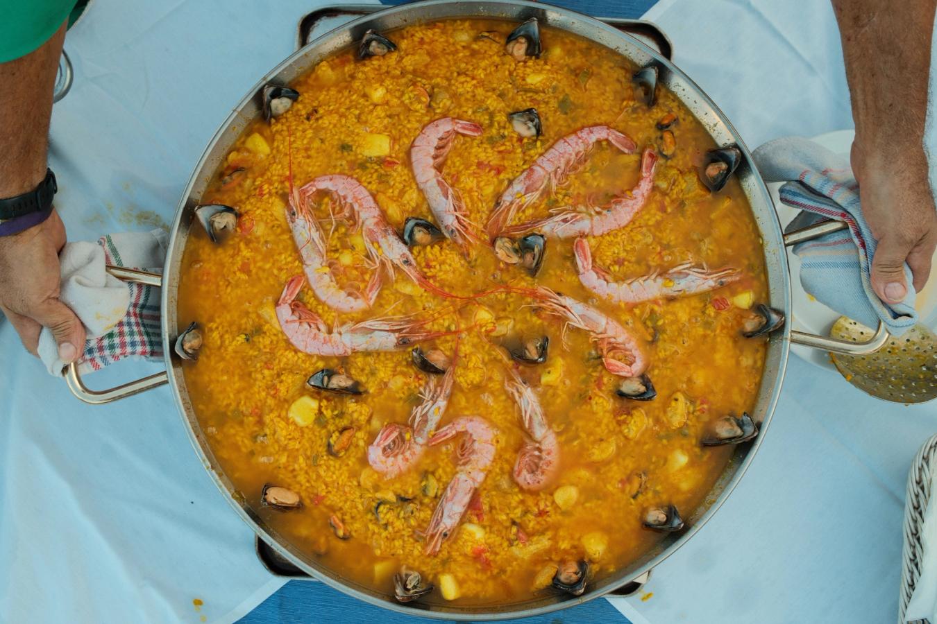 Smakfull paella med sjømat kan anbefales i Palma de Mallorca