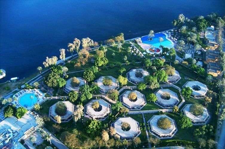 Stemning fra restauranten på Jolie Ville Kings Island Luxor