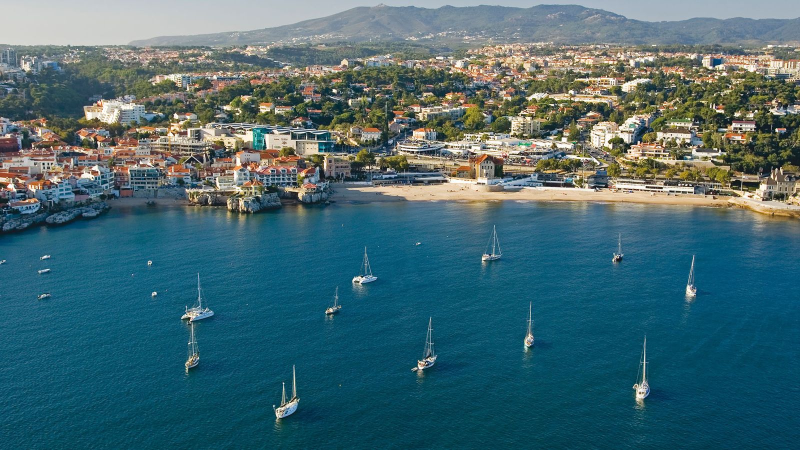 Panoramautsikt over Cascais ved Lisboakysten i Portugal