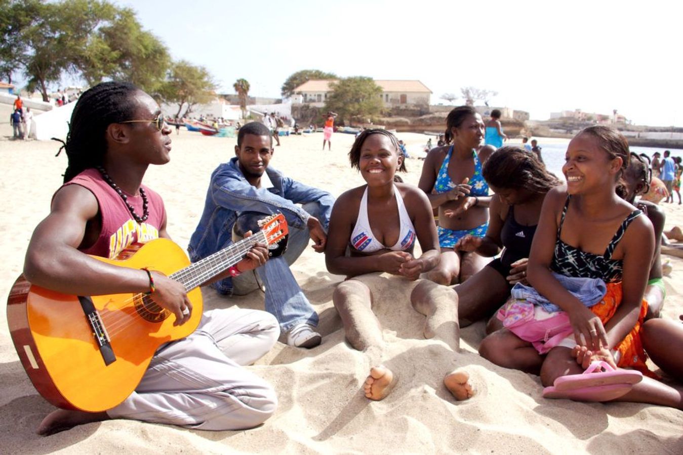 Herligt strandliv på Kap Verde