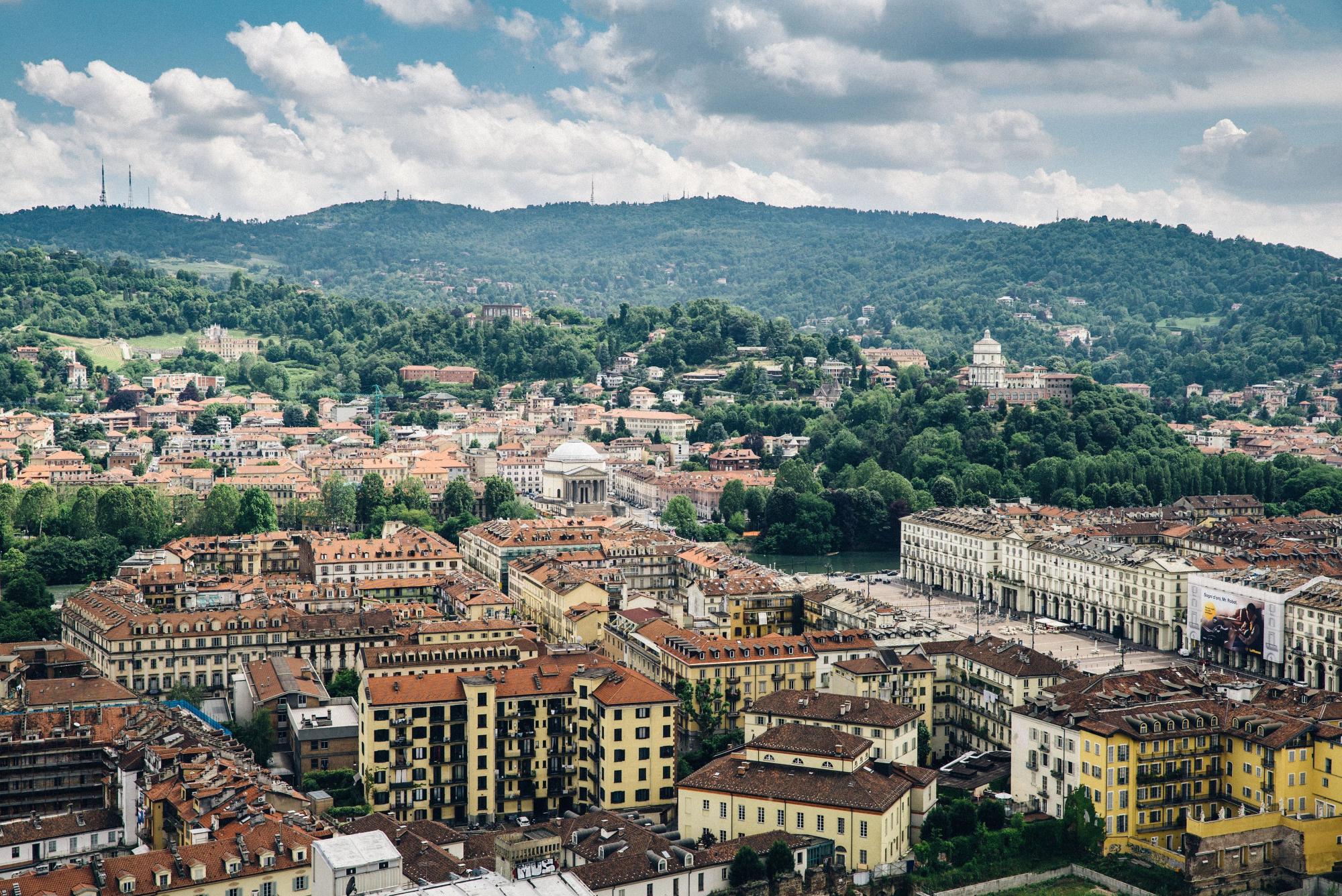 Utsikt over byen Moncalieri i Piemonte
