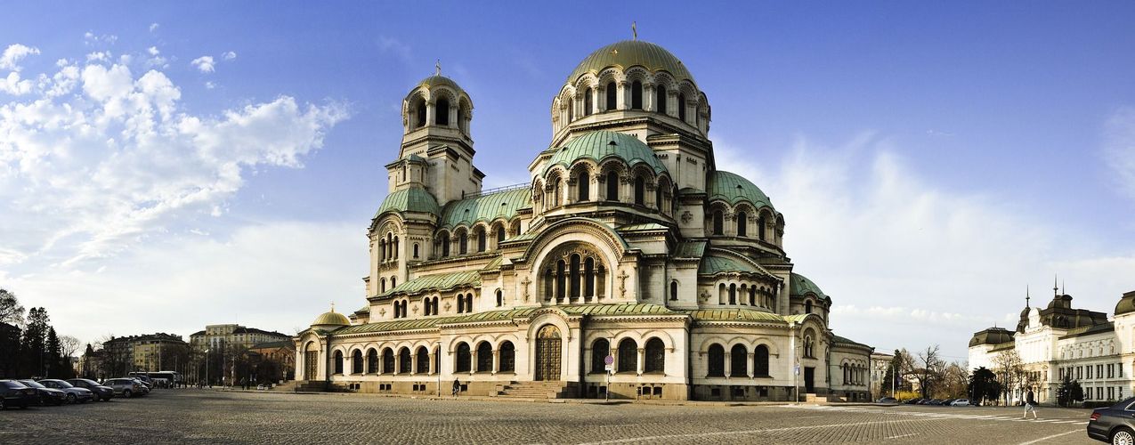 Alexander Nevsky katedralen i hovedstaden Sofia i Bulgaria