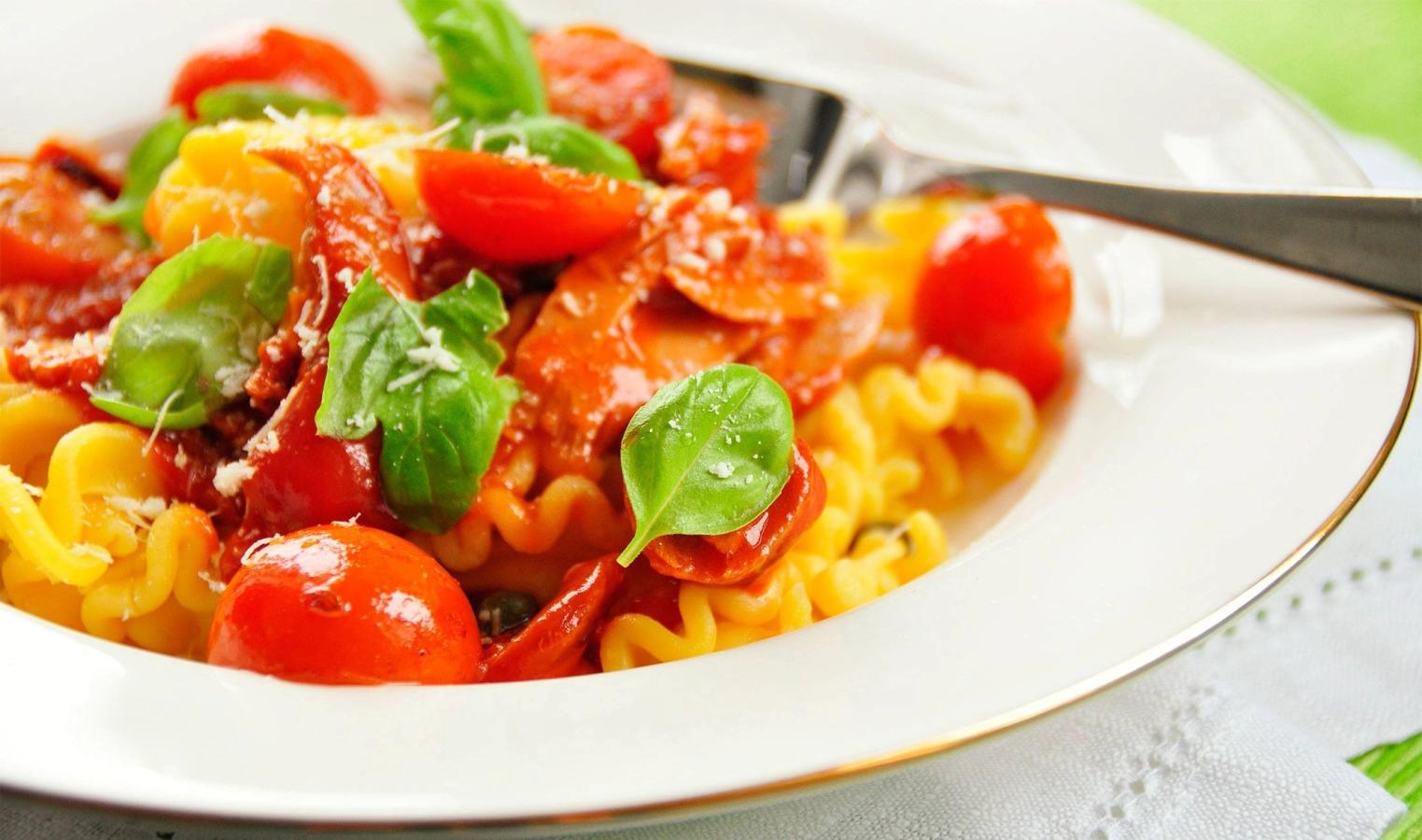 Nyt deilig pasta på ferien i Lido di Jesolo og Italia