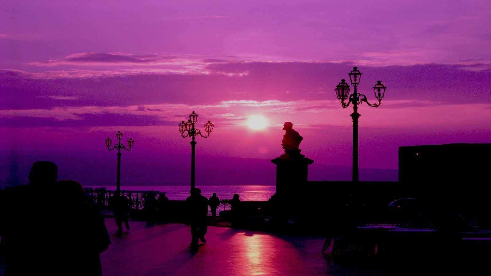 Kveldshimmel over Pizzo på Calabria kysten
